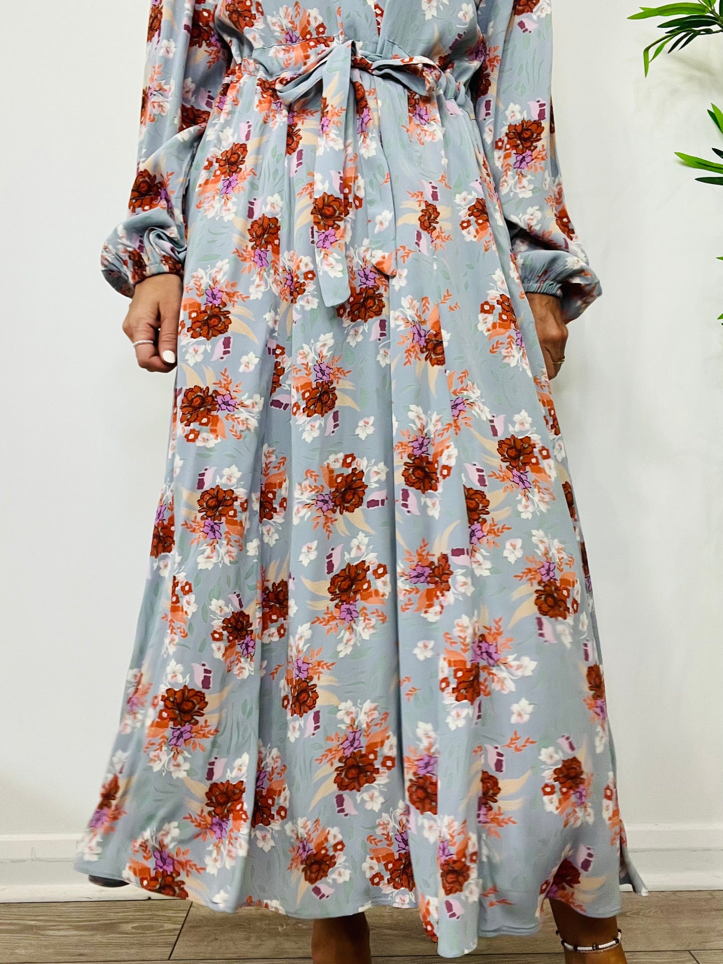 Floral Maxi Dress - Size L
