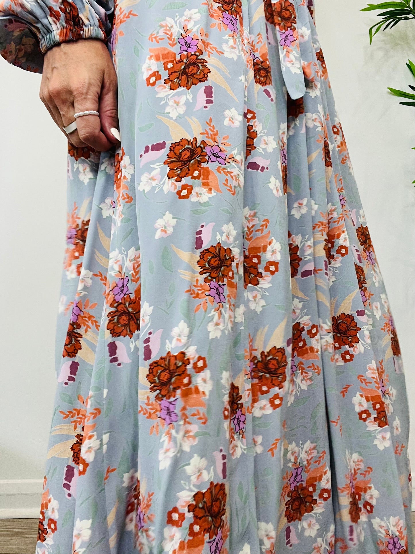 Floral Maxi Dress - Size L