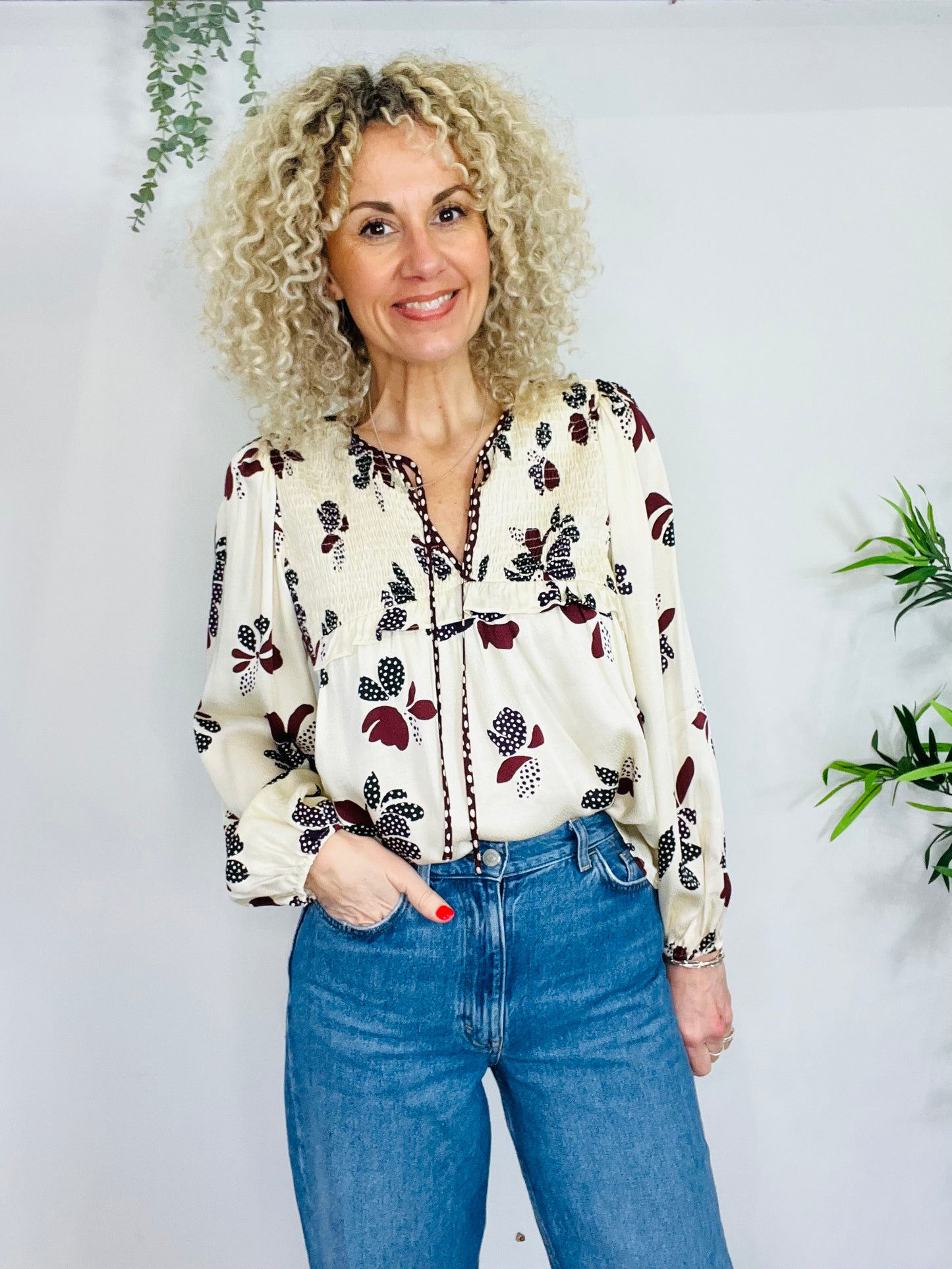 Patterned Blouse - Size 2