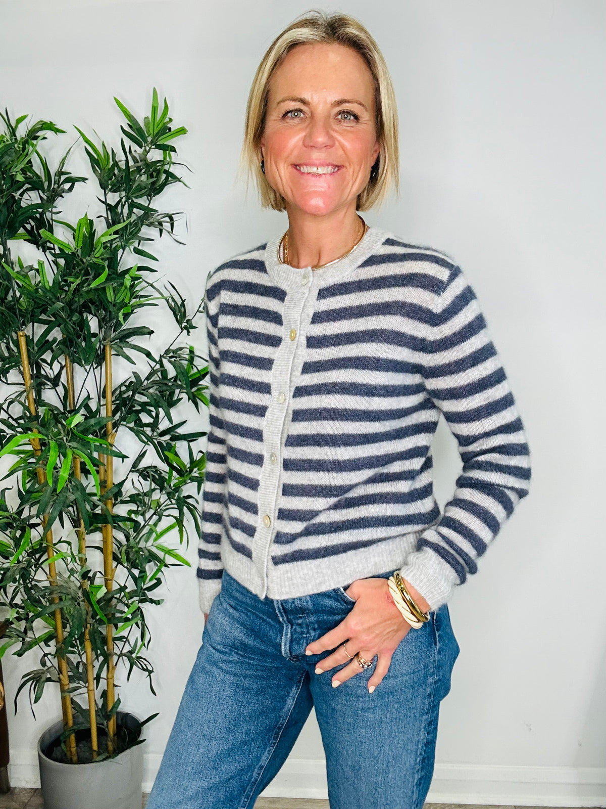 Striped Cardigan - Size XS