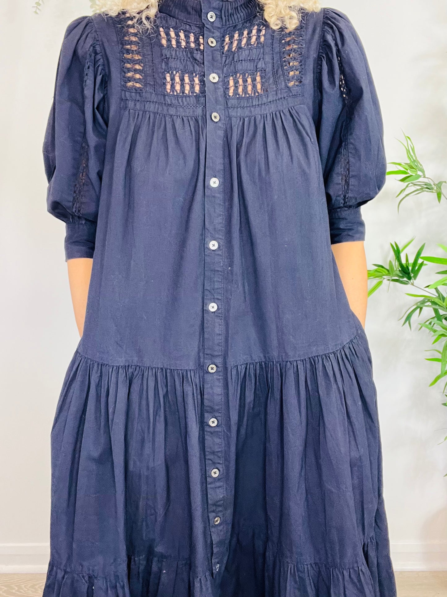 Tiered Cotton Dress - Size S