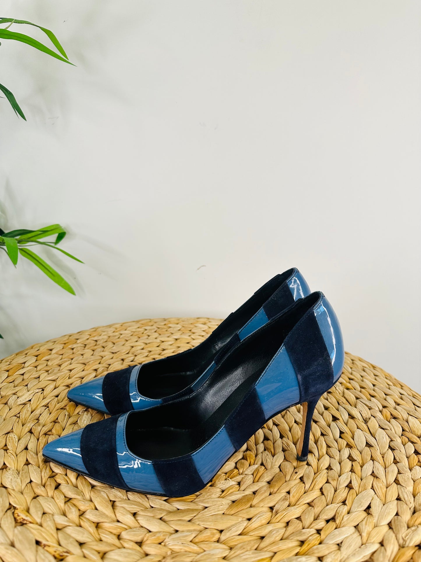 Leather & Suede Pumps - Size 38.5