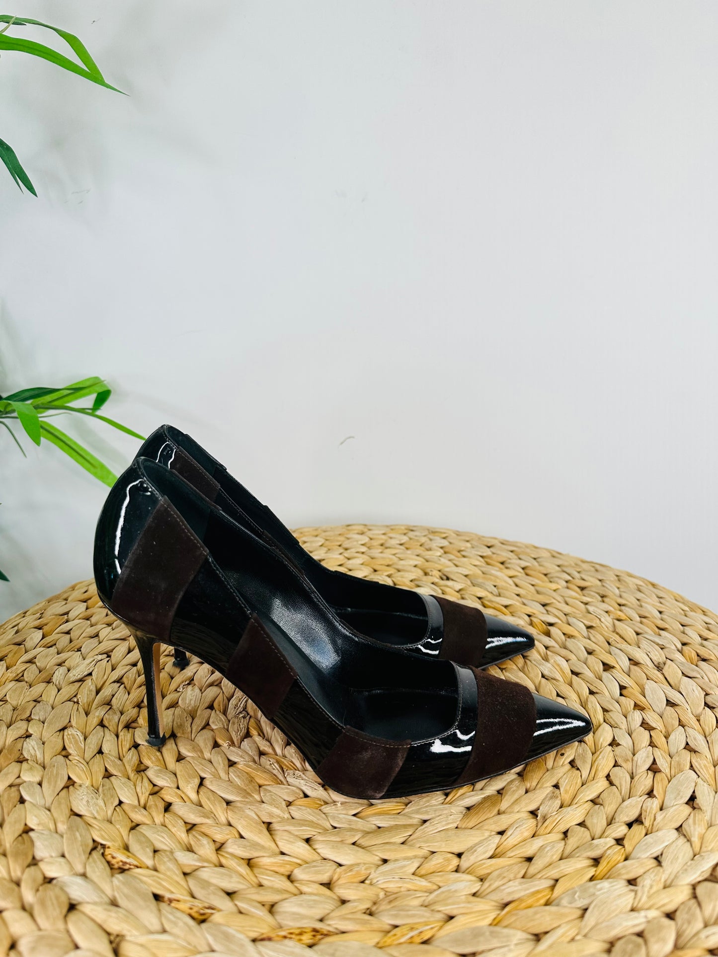 Leather & Suede Pumps - Size 38.5