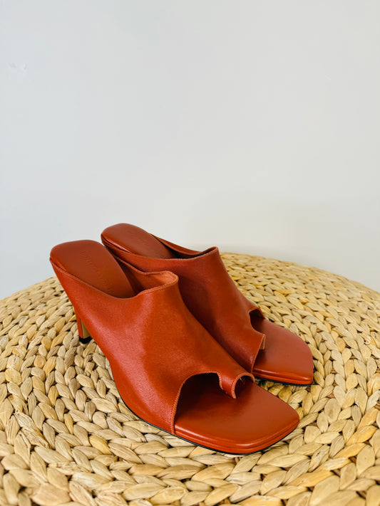 Leather Mule Sandals - Size 40