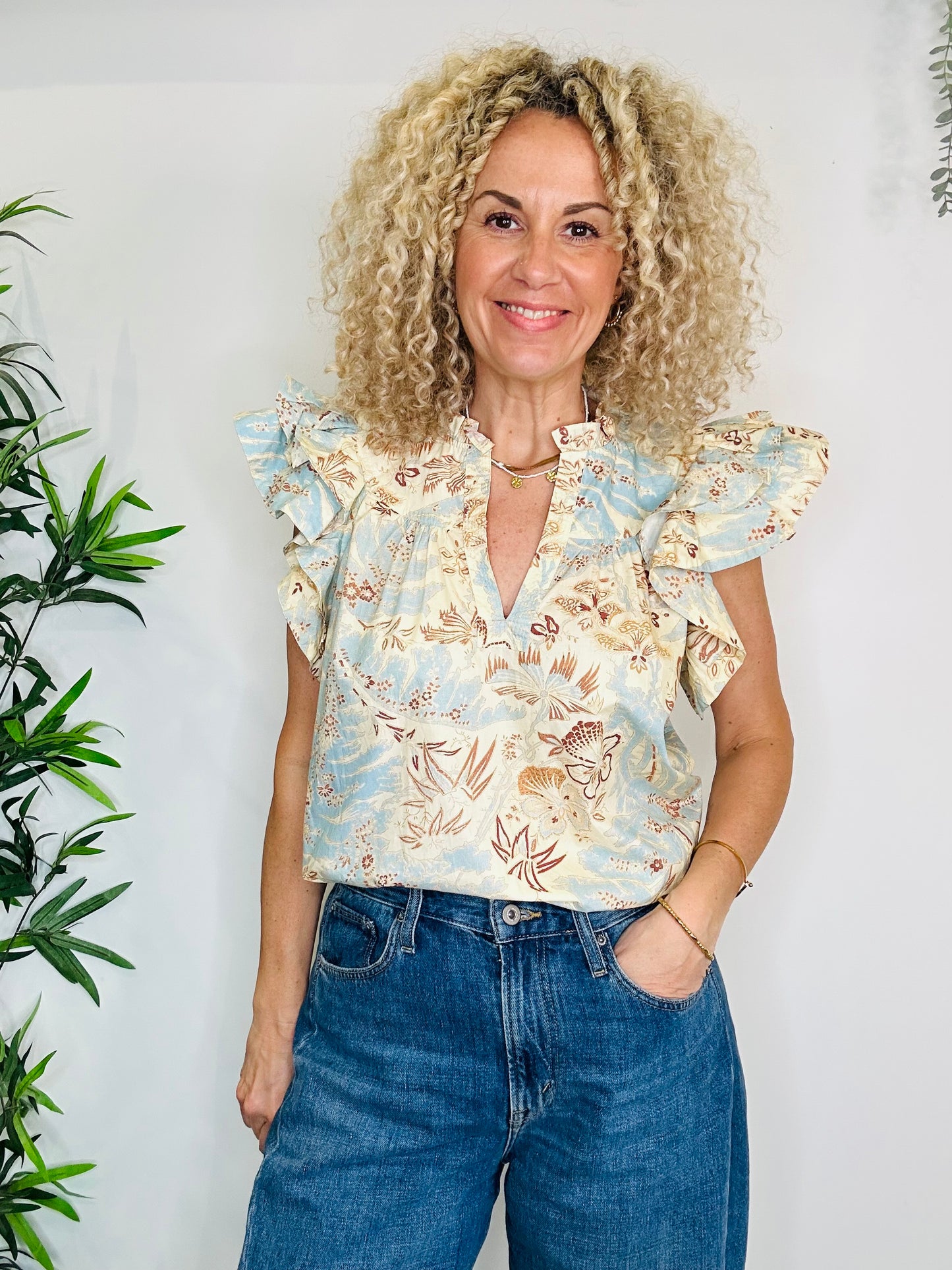 Patterned Lei Top - Size 14