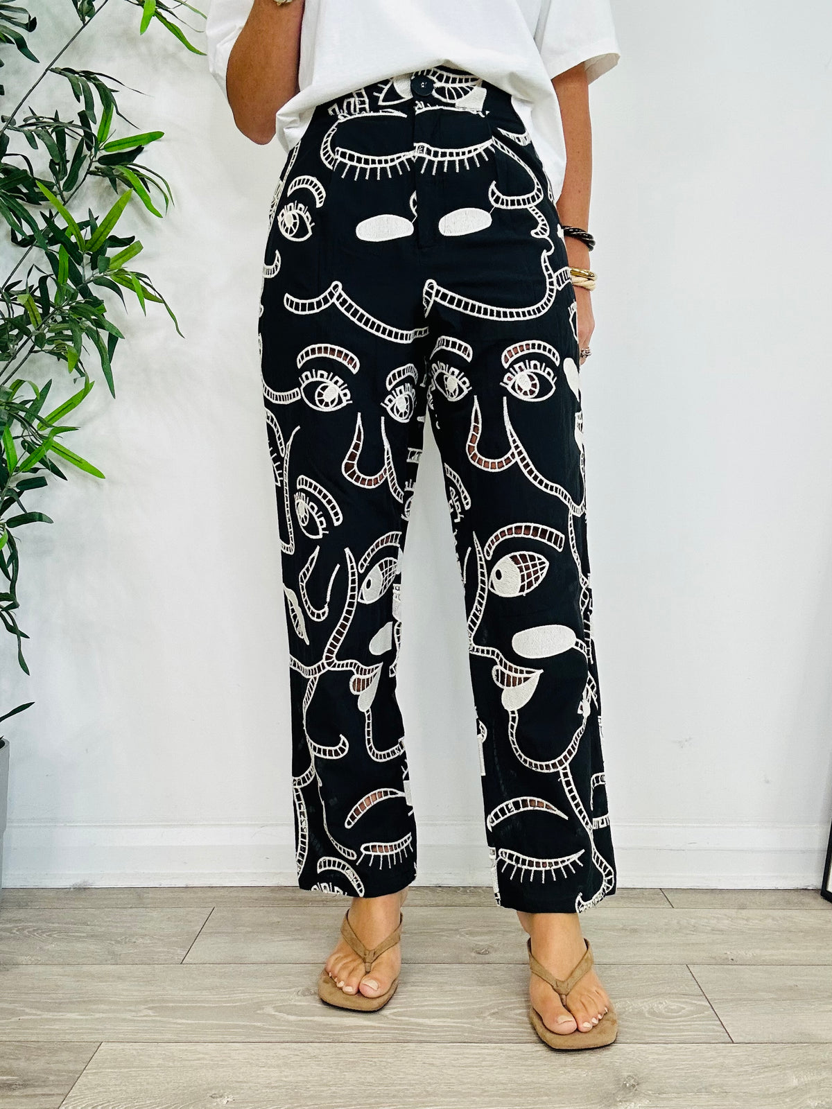 Embroidered Shirt & Trouser Set - Size S/M