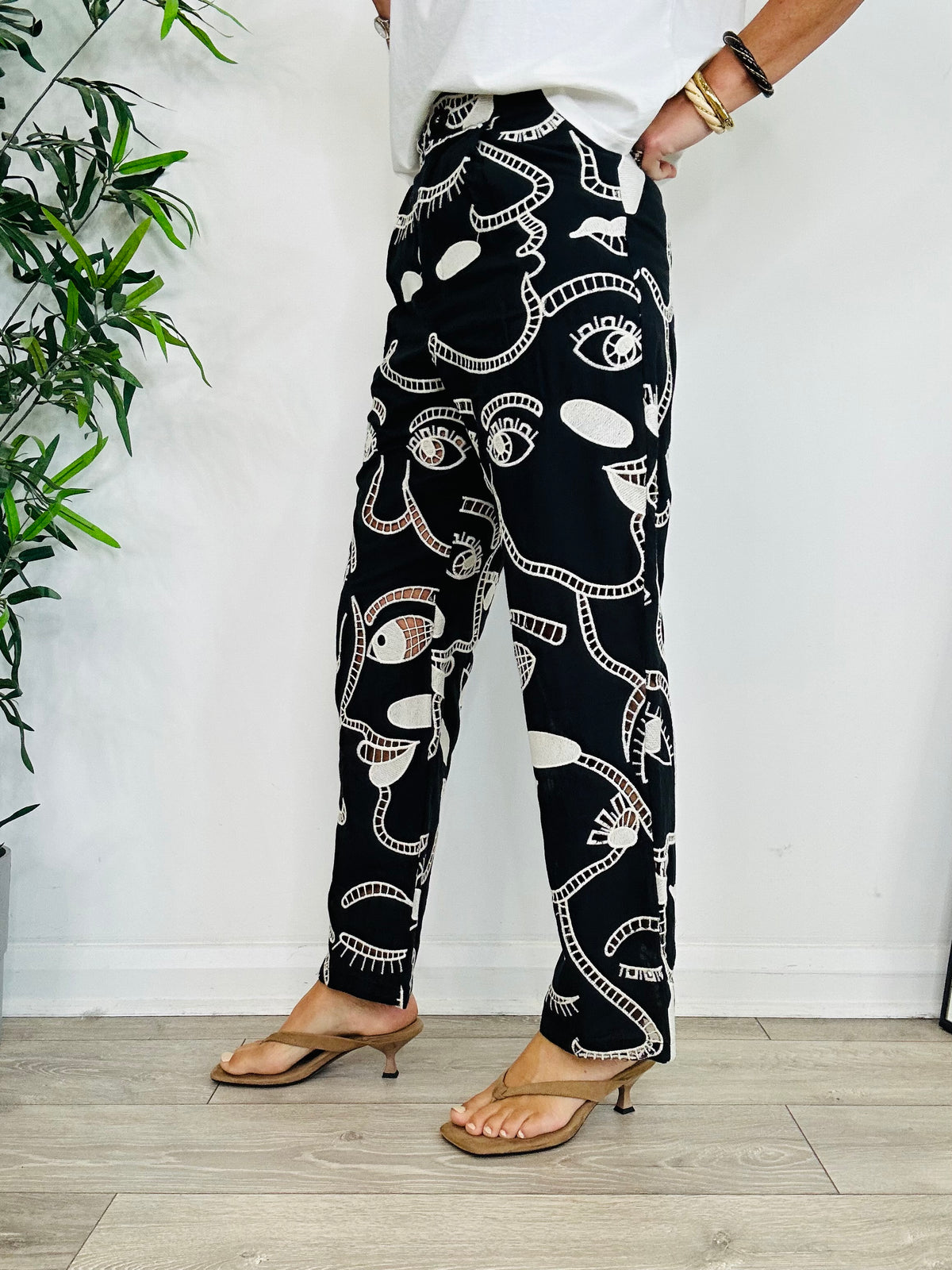 Embroidered Shirt & Trouser Set - Size S/M