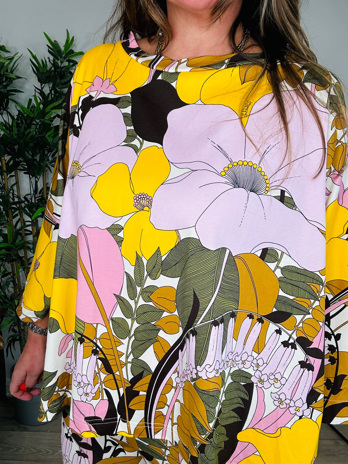 Floral Print Top & Trouser Set - Size XS