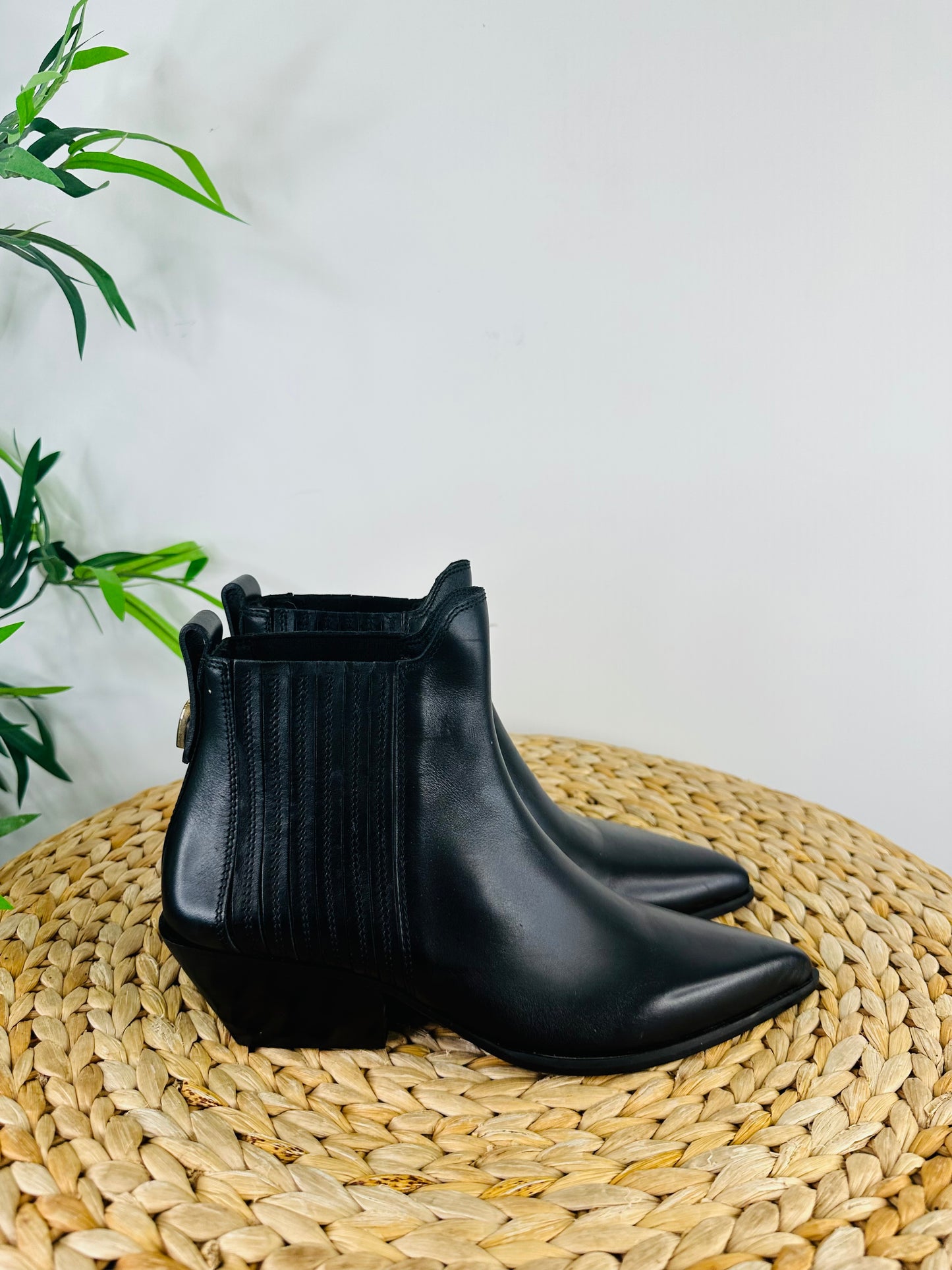 Leather Ankle Boots - Size 39