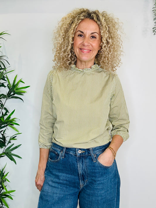 Cotton Striped Blouse - Size 38