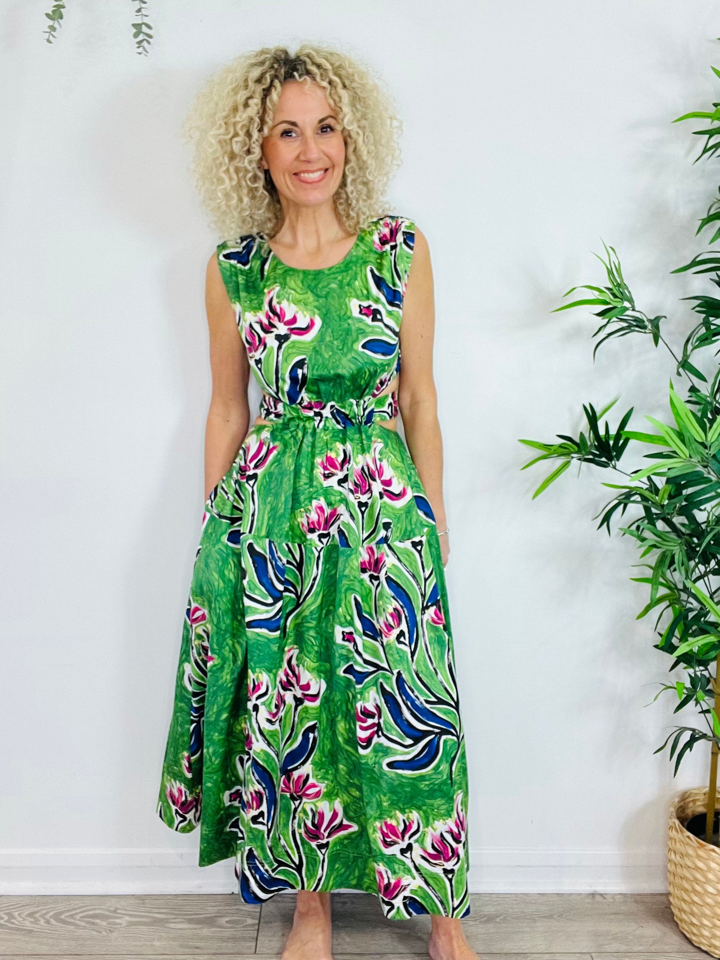 Floral Cutout Dress - Size 8