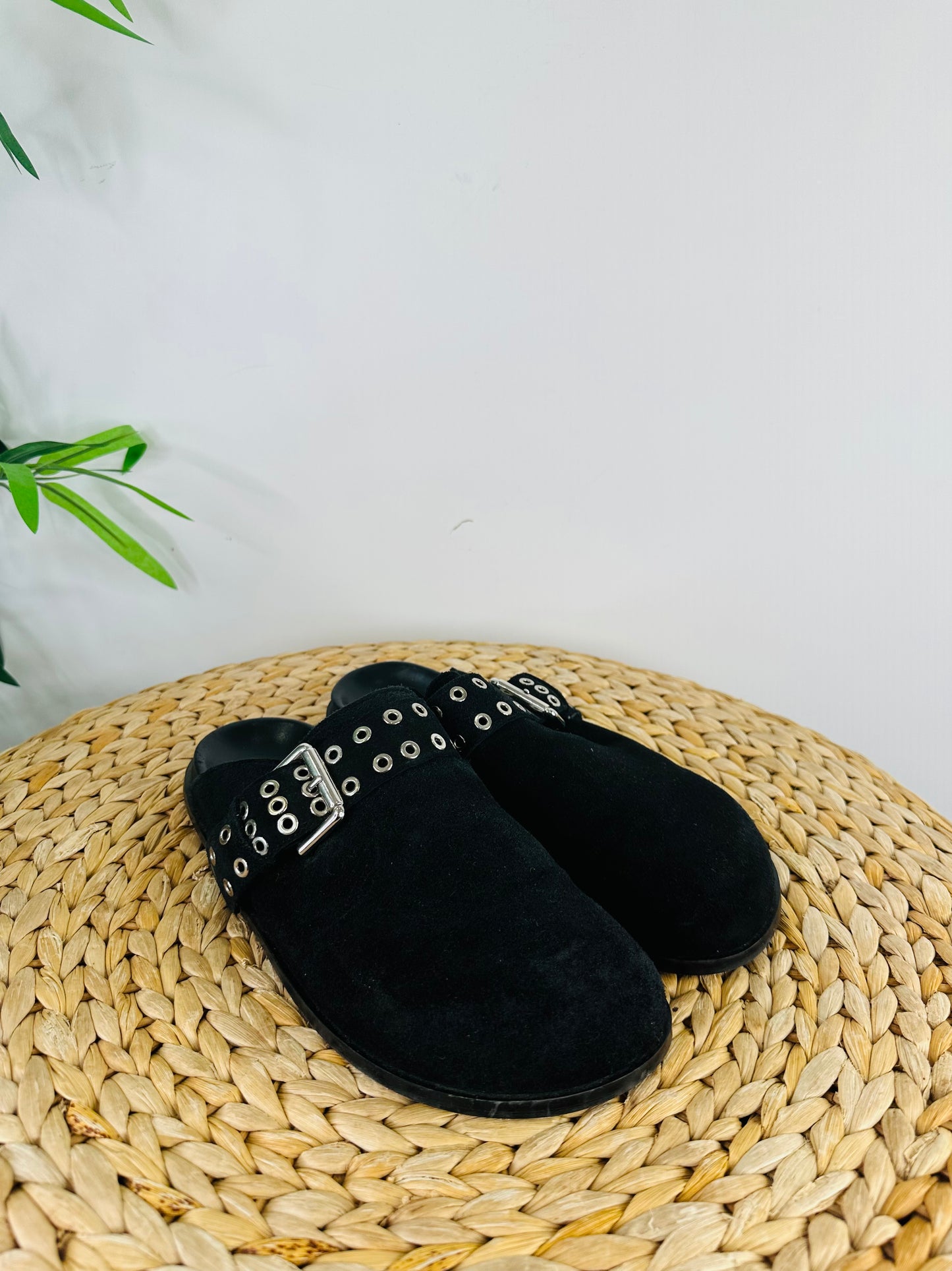 Suede Mules - Size 39