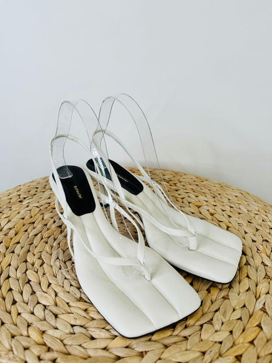 Leather Thong Sandals - Size 40