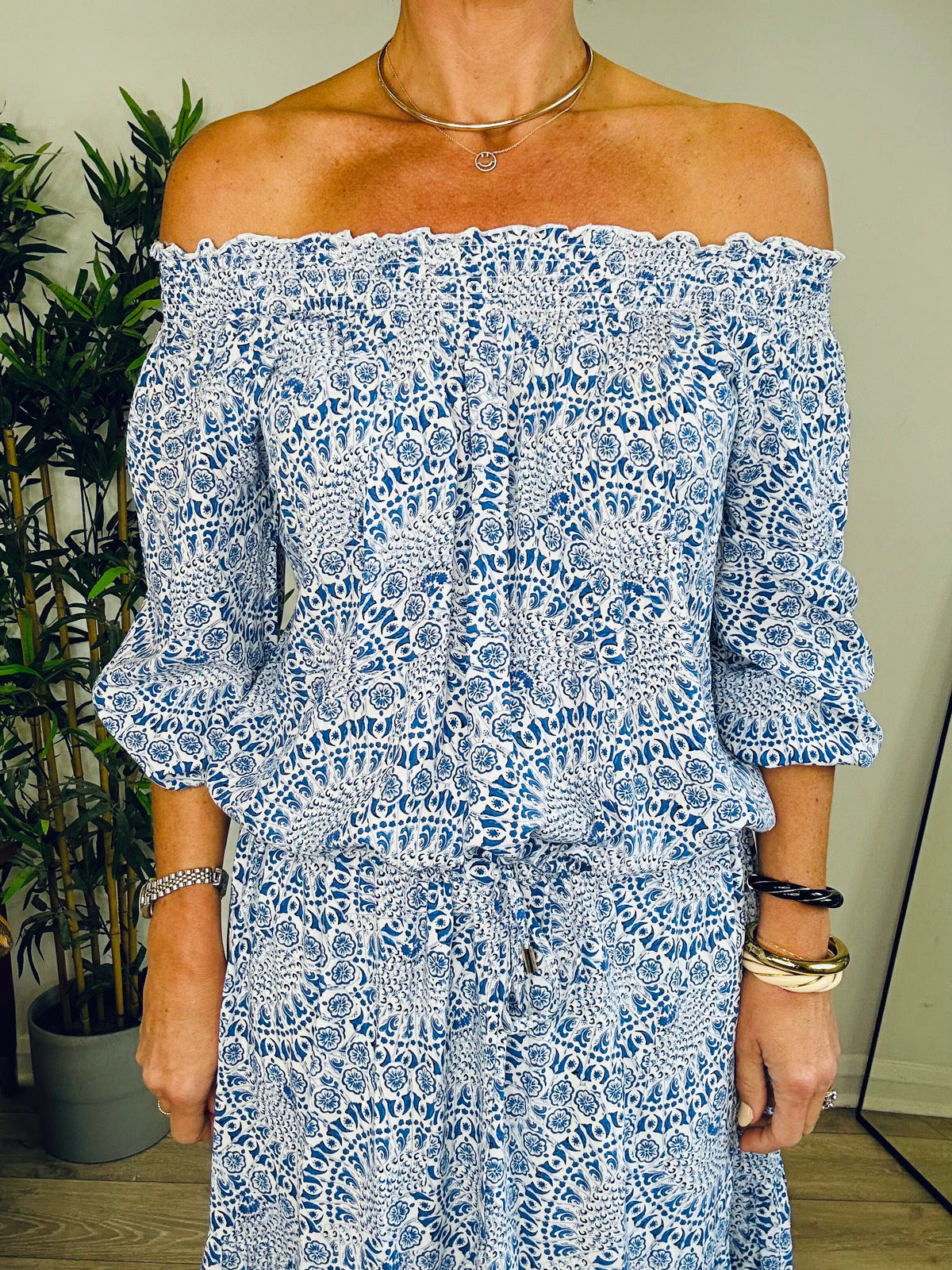 Patterned Maxi Dress - Size M
