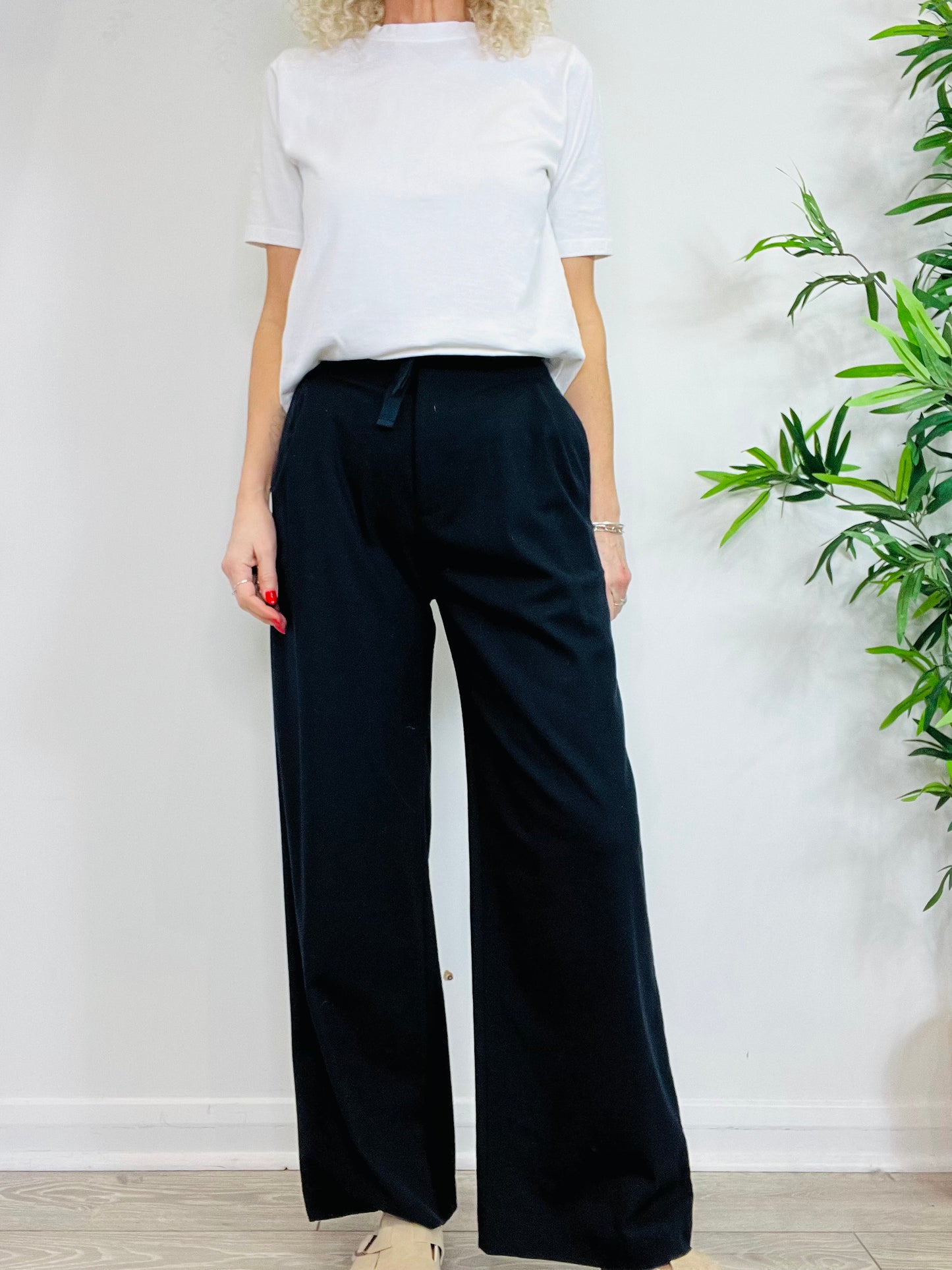 Wide Leg Trousers - Size XS