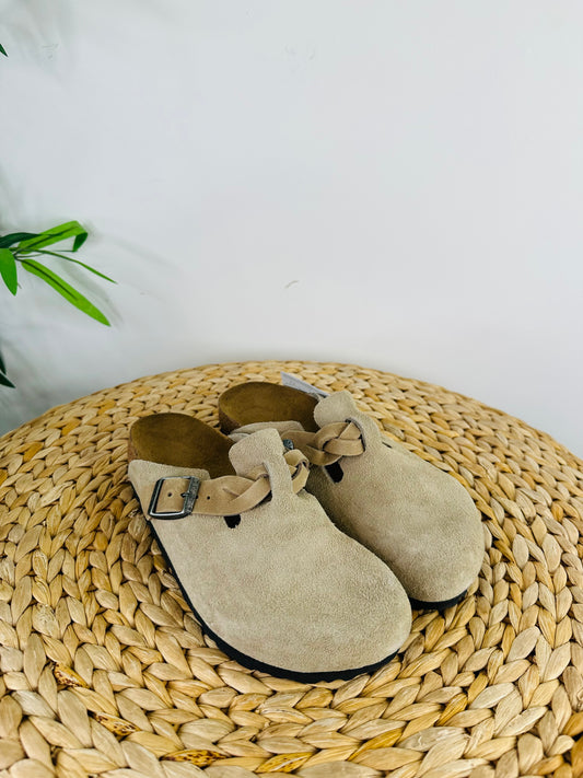 Braided Boston Mules - Size 37