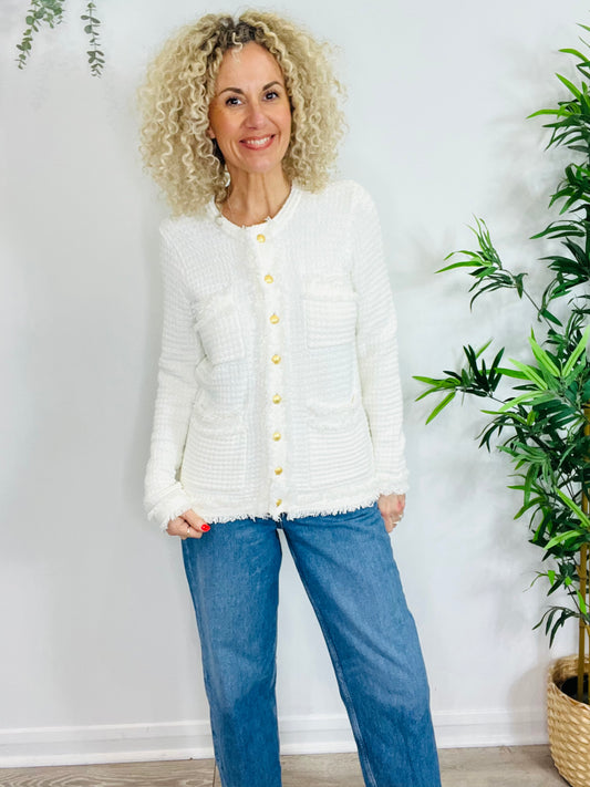 Fringed Cardigan - Size 8