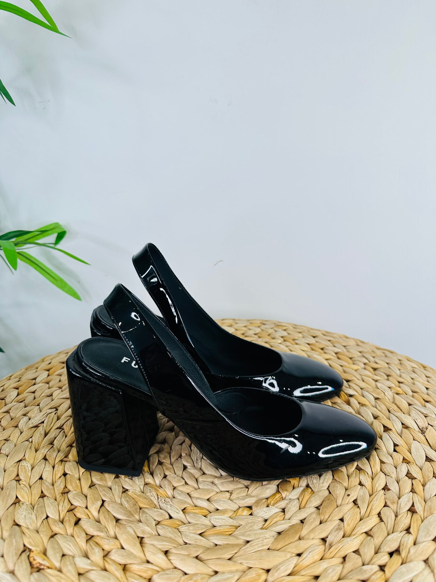 Patent Leather Slingback Pumps - Size 39