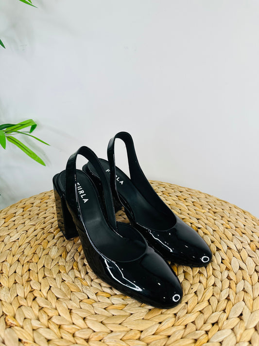 Patent Leather Slingback Pumps - Size 39