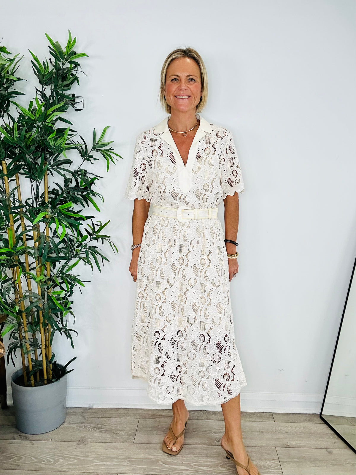 Lace Midi Dress - Size 10