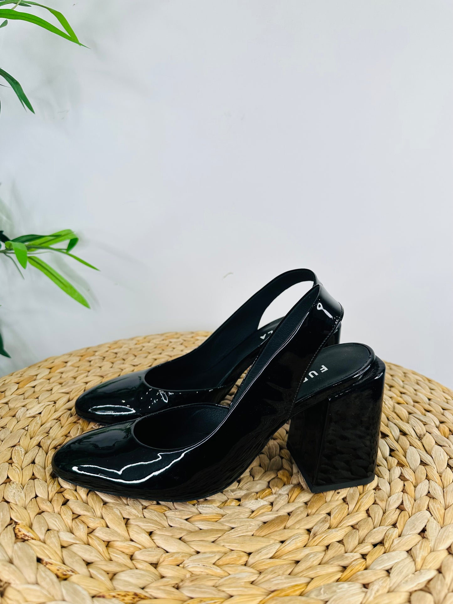 Patent Leather Slingback Pumps - Size 39