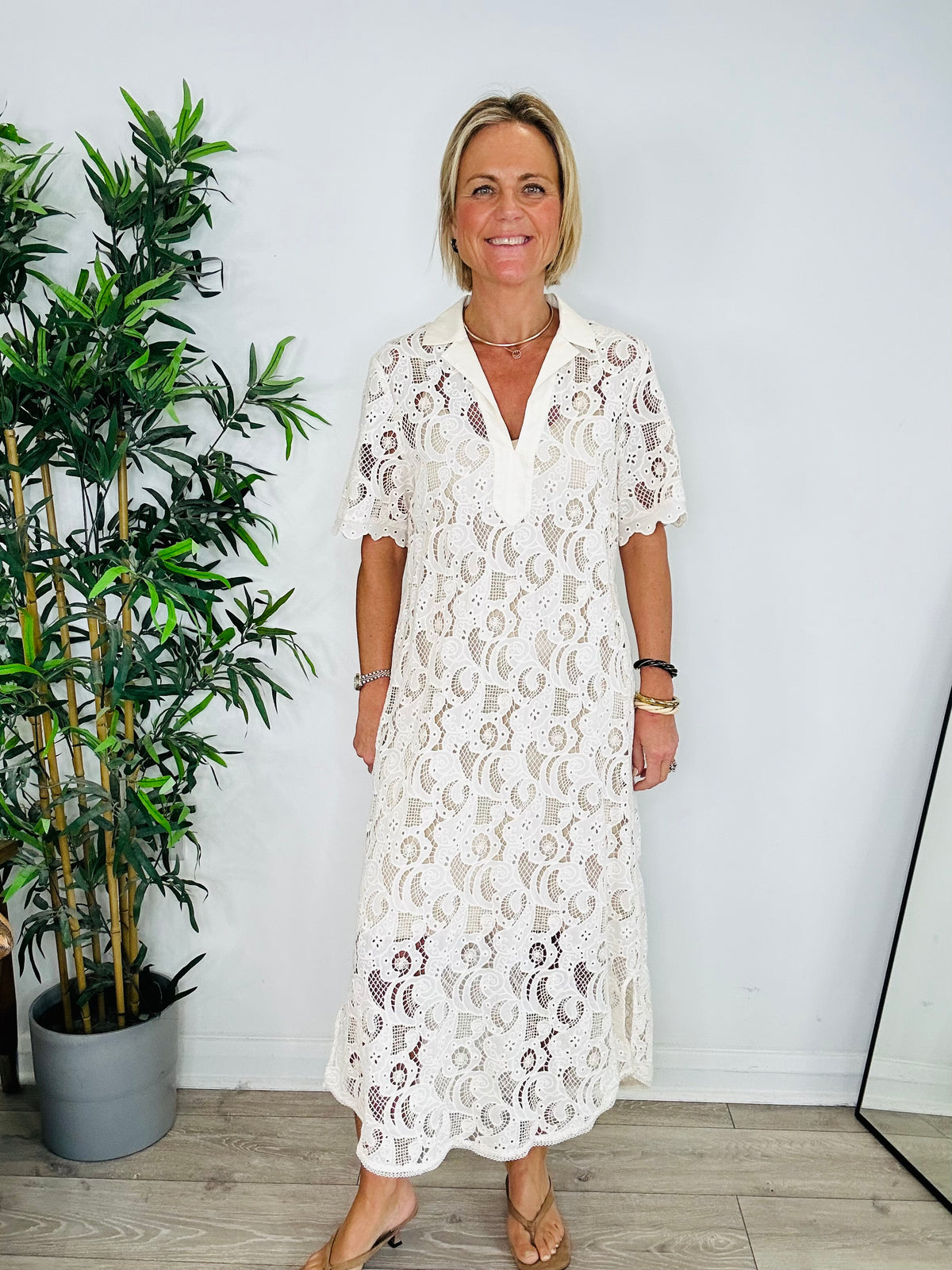 Lace Midi Dress - Size 10