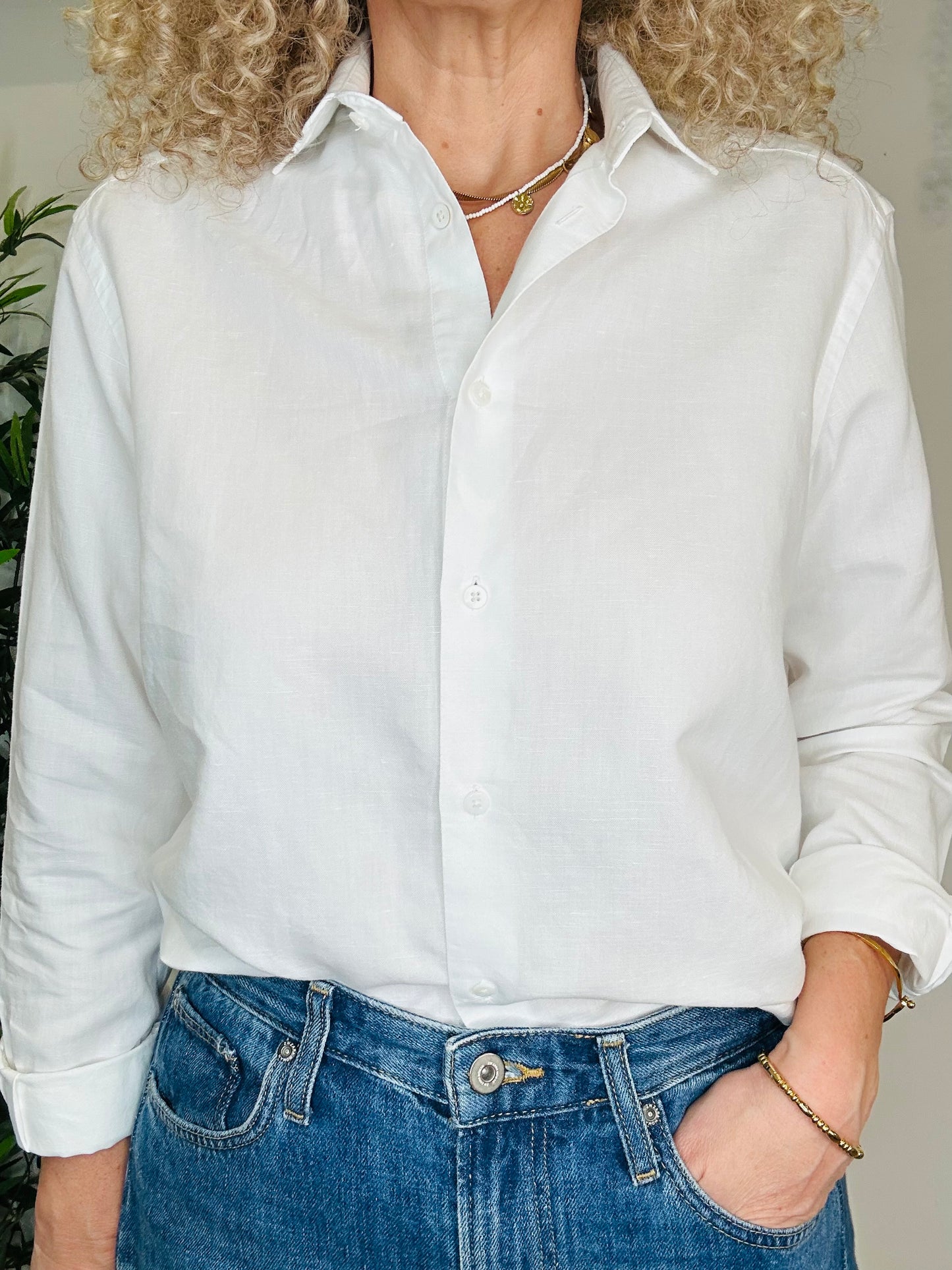 The Girlfriend Linen Shirt - Size 12