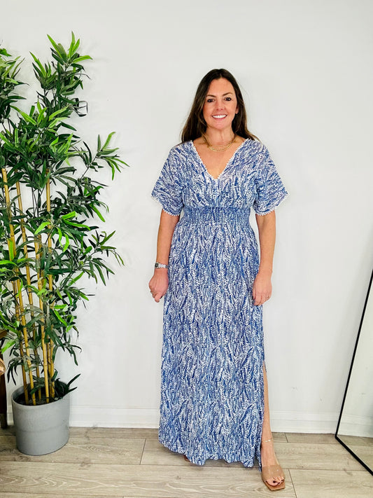 Patterned Maxi Dress - Size S/M