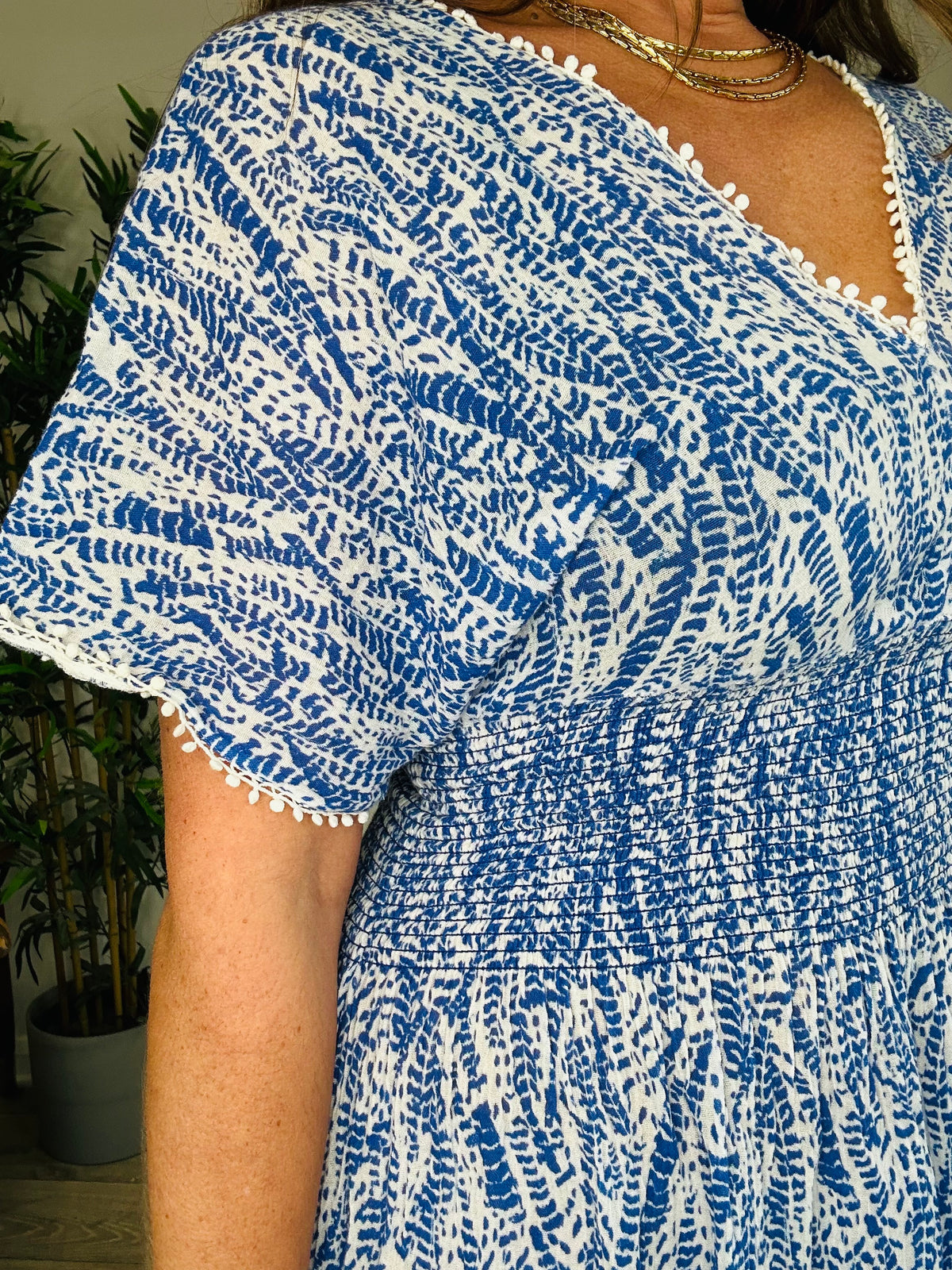 Patterned Maxi Dress - Size S/M