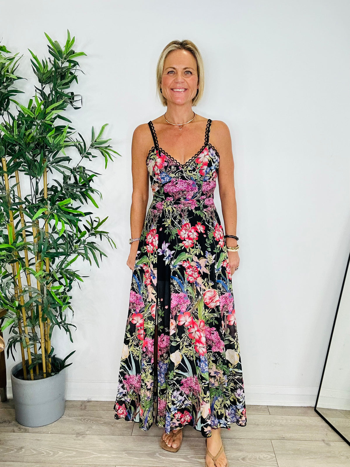 Floral Cotton Sundress - Size S