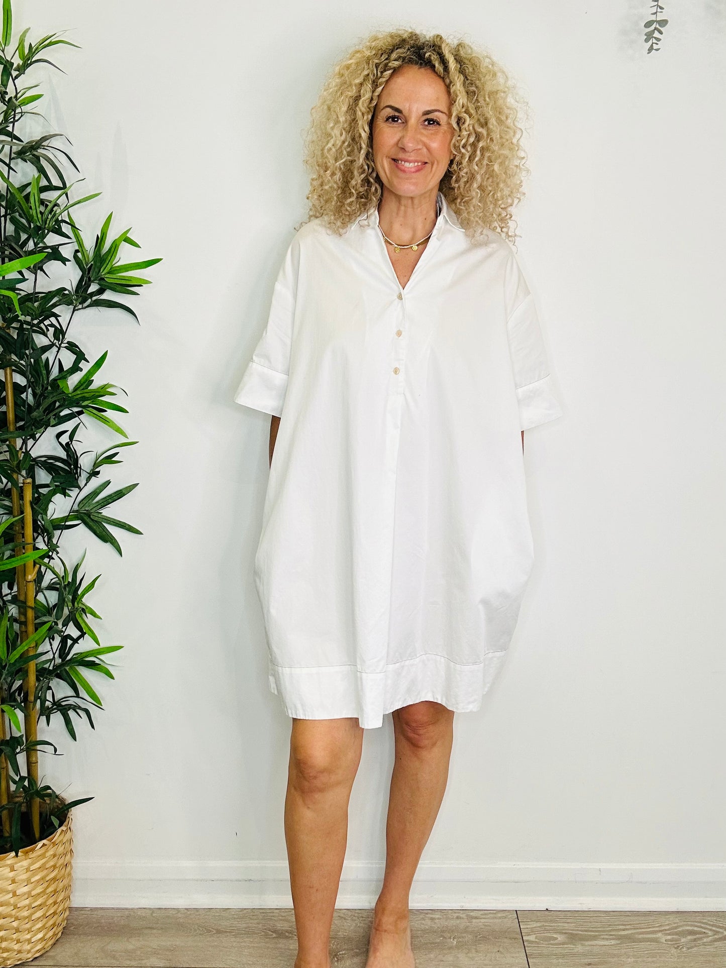 Cotton Shirt Dress - Size 1