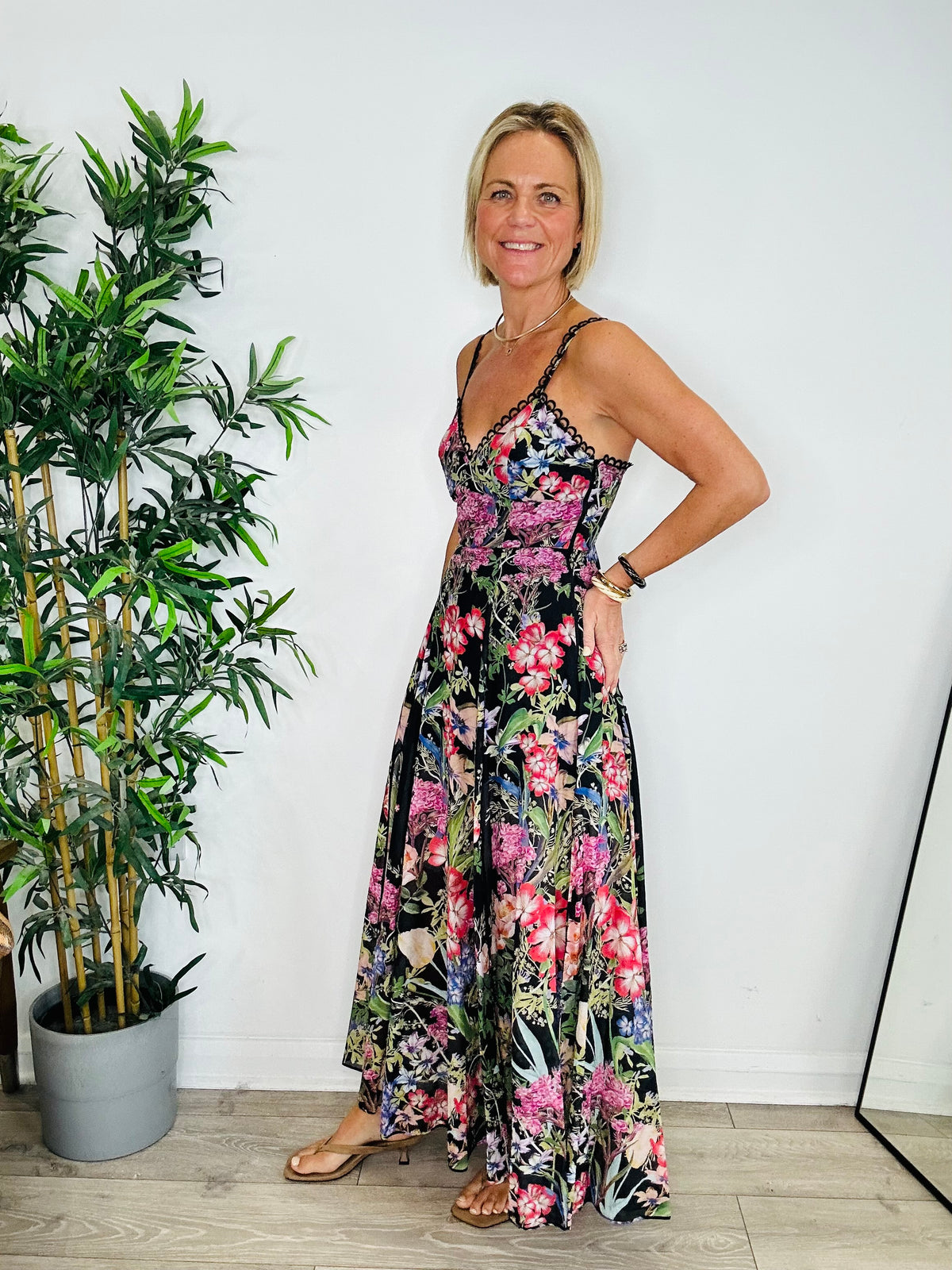 Floral Cotton Sundress - Size S