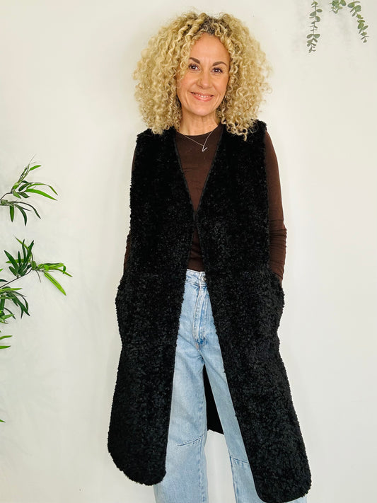 Faux Shearling Gilet - Size S