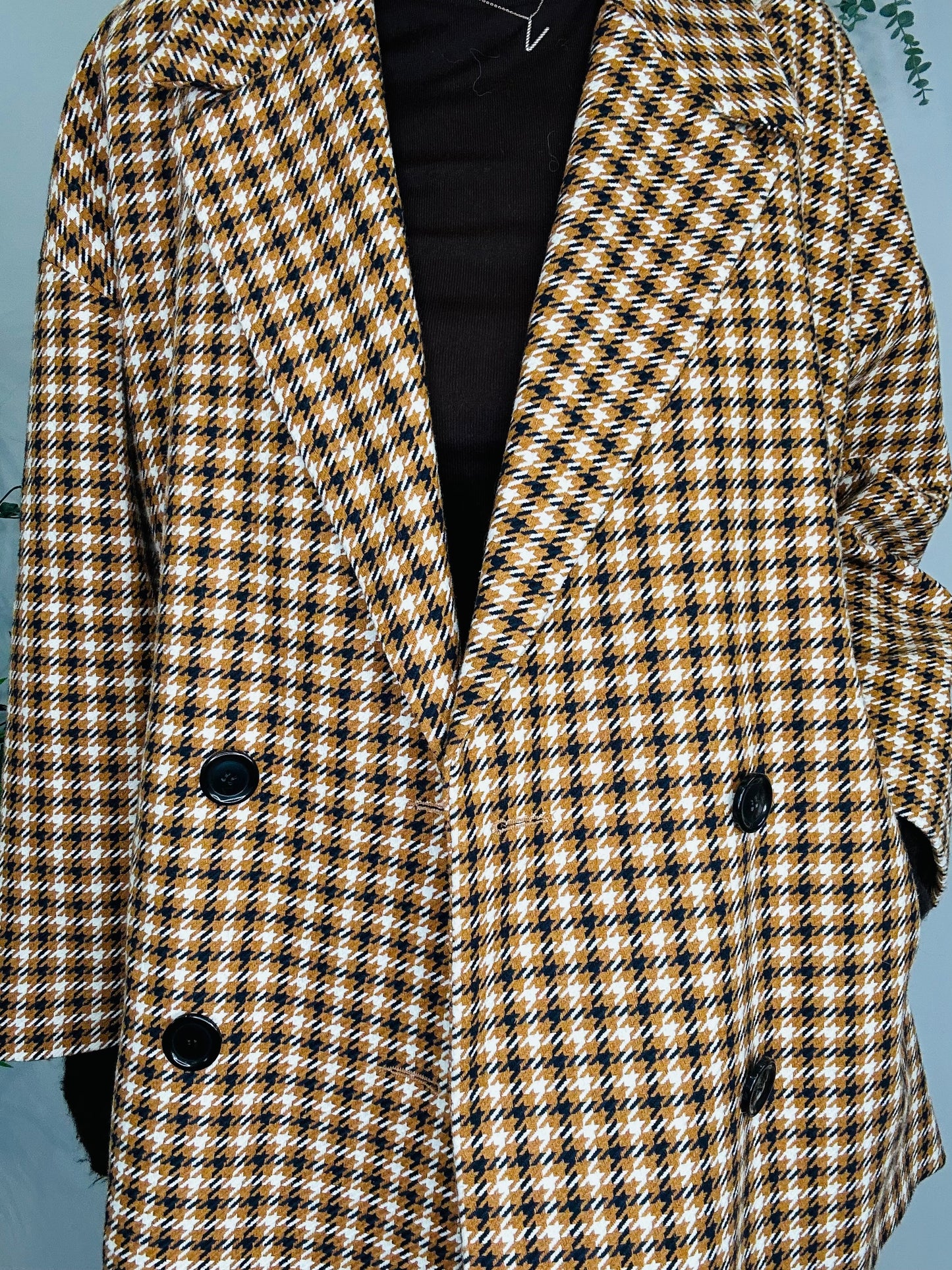Houndstooth Check Blazer - Size XS/S
