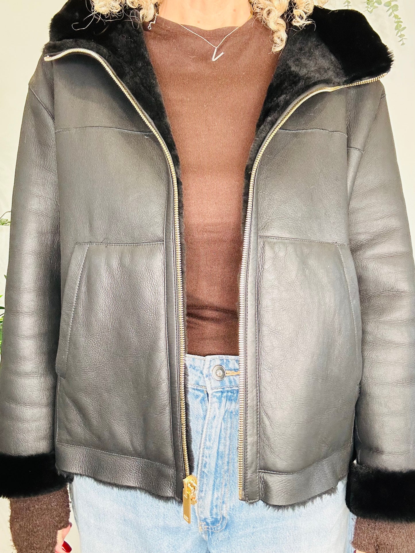 Reversible Sheepskin Jacket - Size M