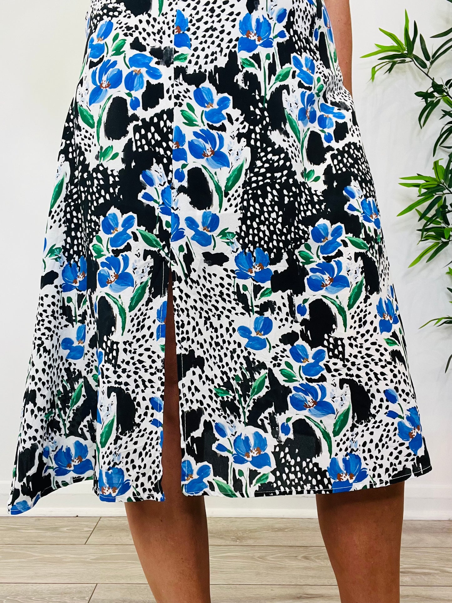 Silk Midi Skirt - Size M