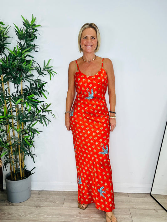 Silk Maxi Dress - Size S