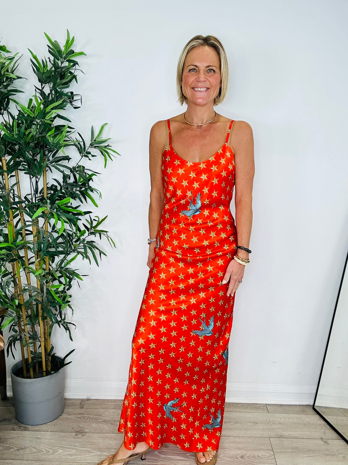 Silk Maxi Dress - Size S