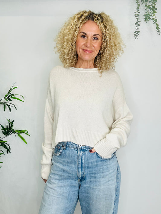 Cropped Cashmere Jumper - Size S