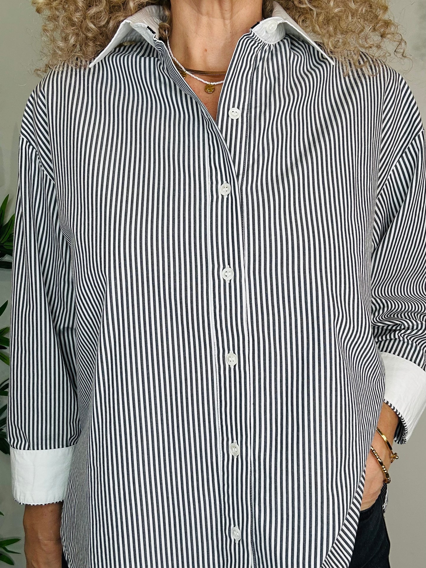 Striped Cotton Shirt - Size S