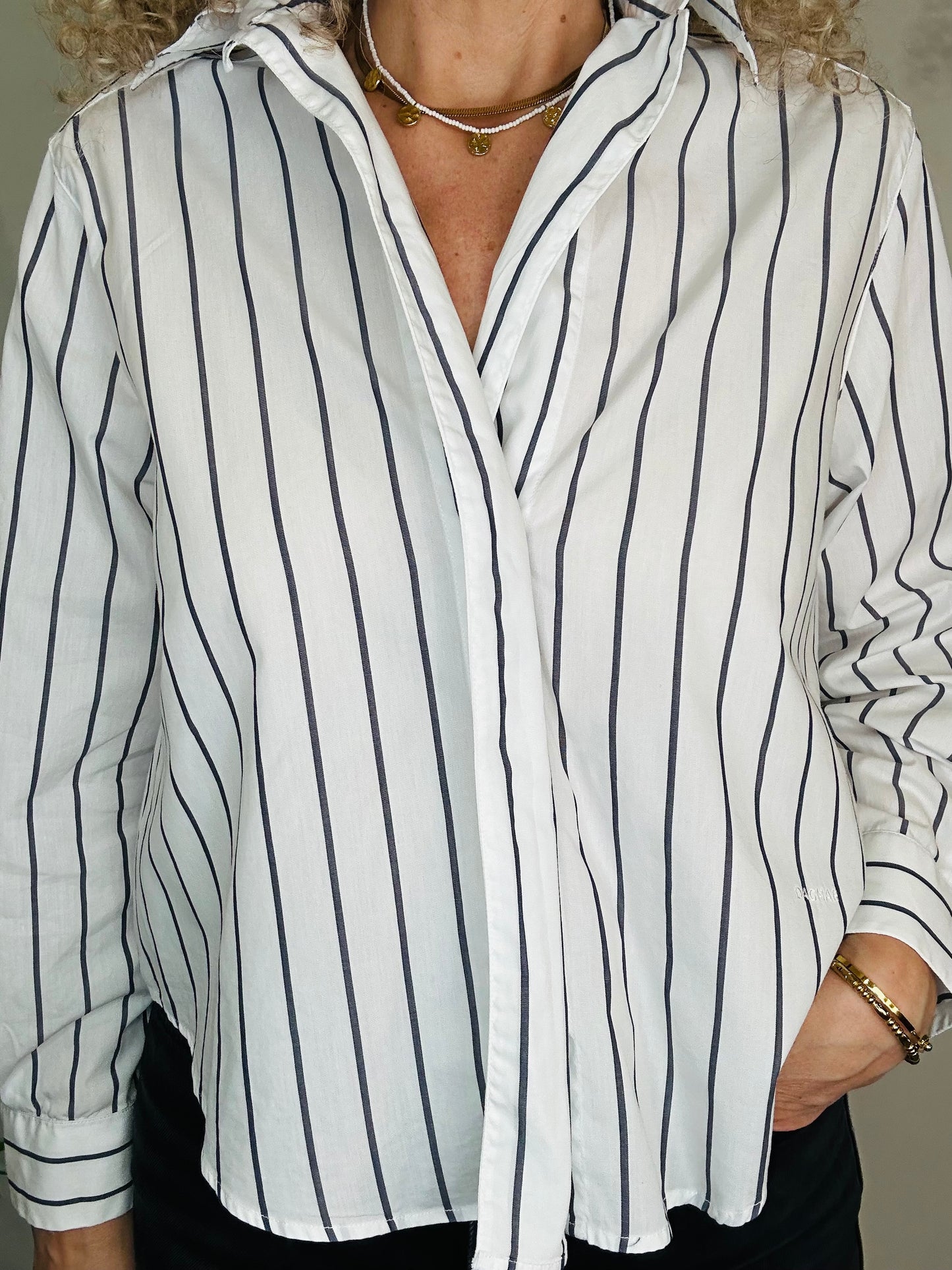Striped Cotton Shirt - Size 34