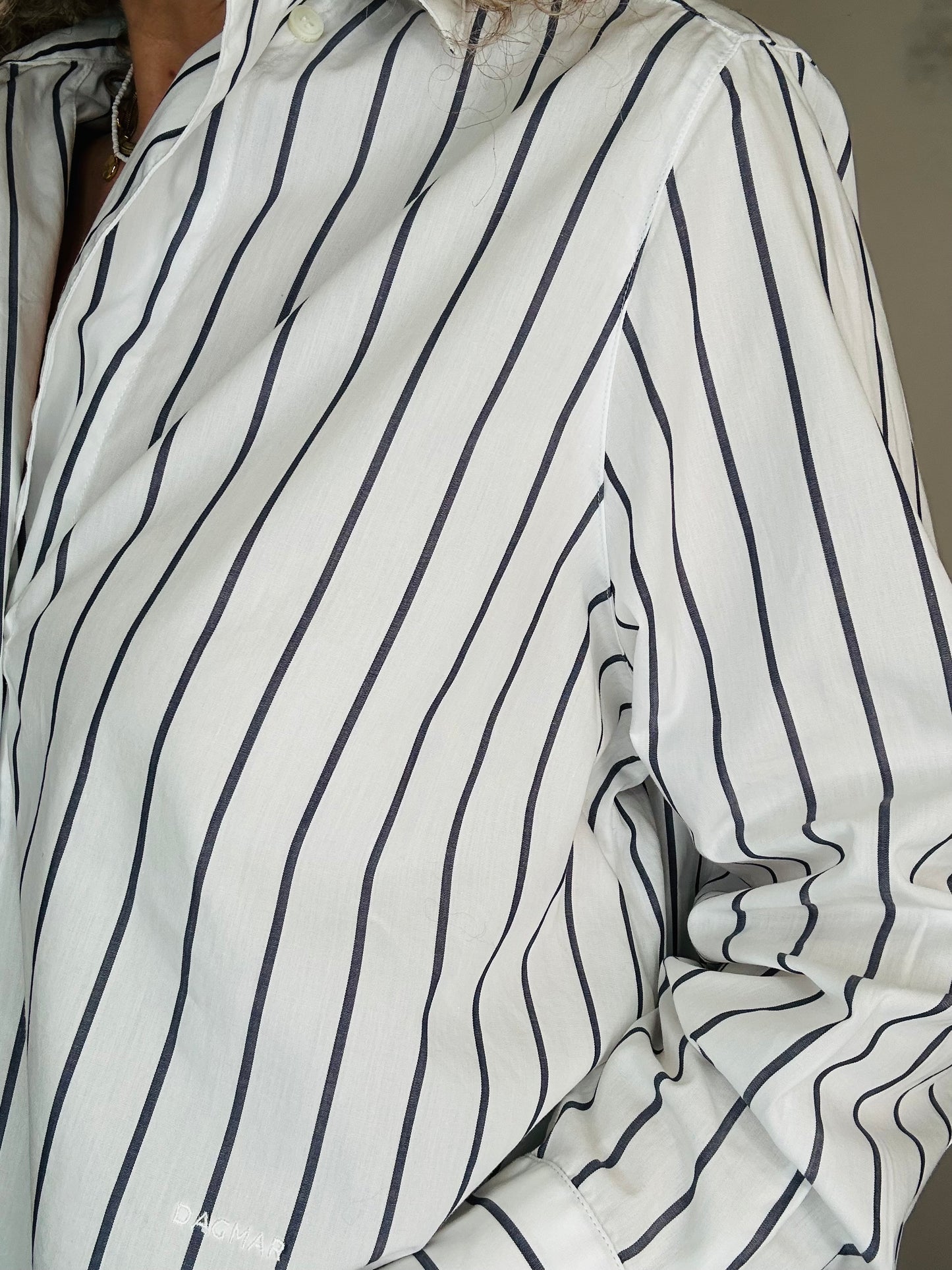 Striped Cotton Shirt - Size 34