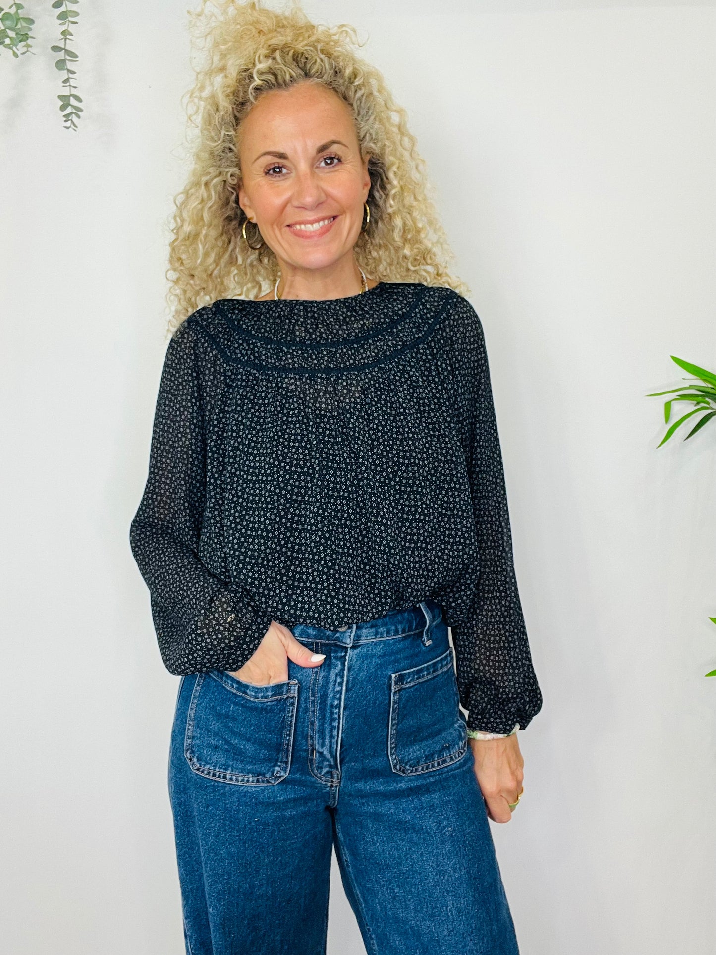 Patterned Blouse - Size L