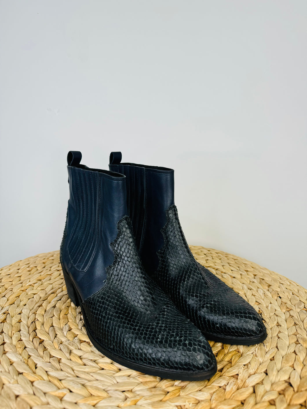 Snakeskin Boots - Size 41