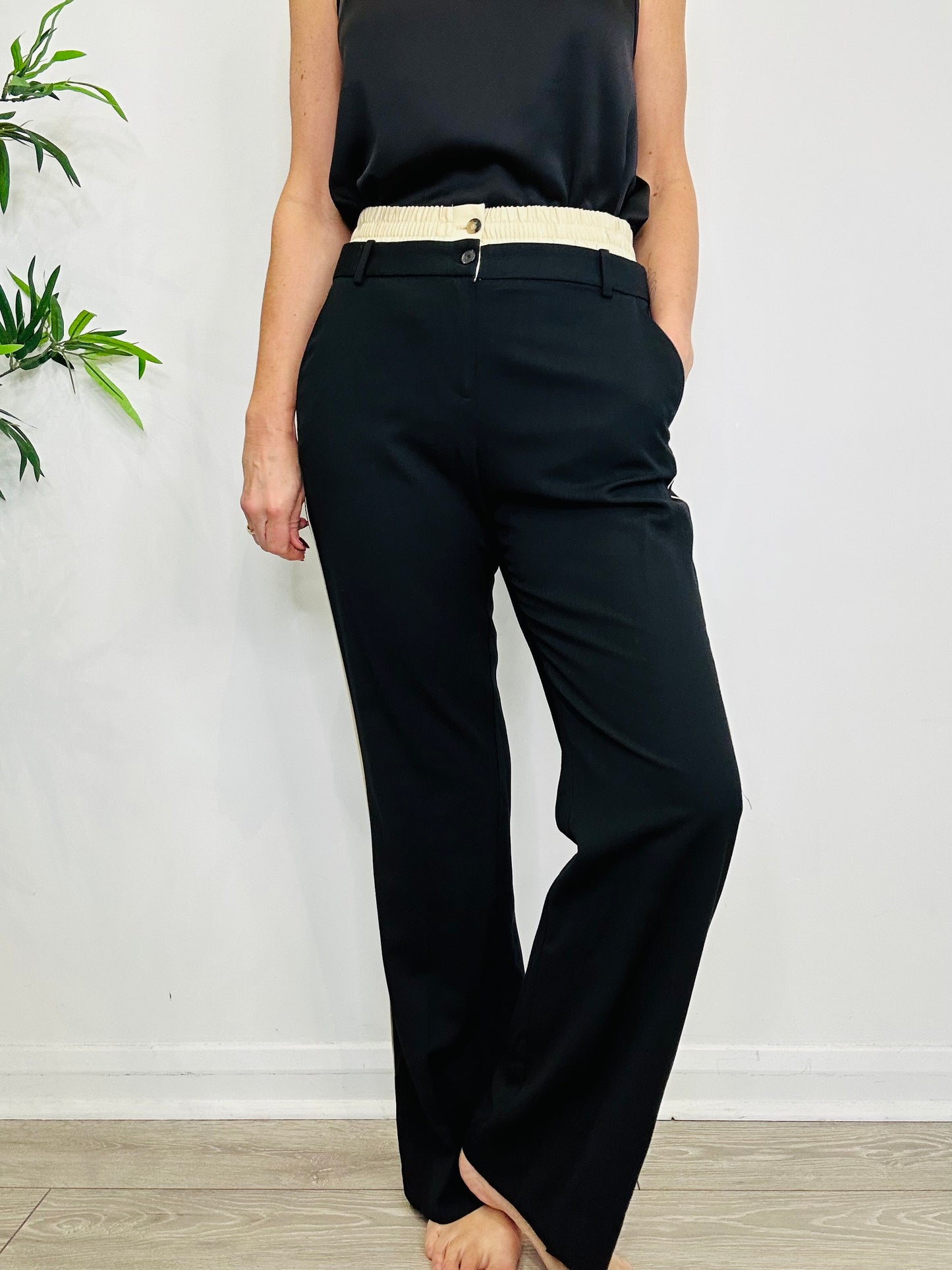 Straight Leg Trousers - Size 38