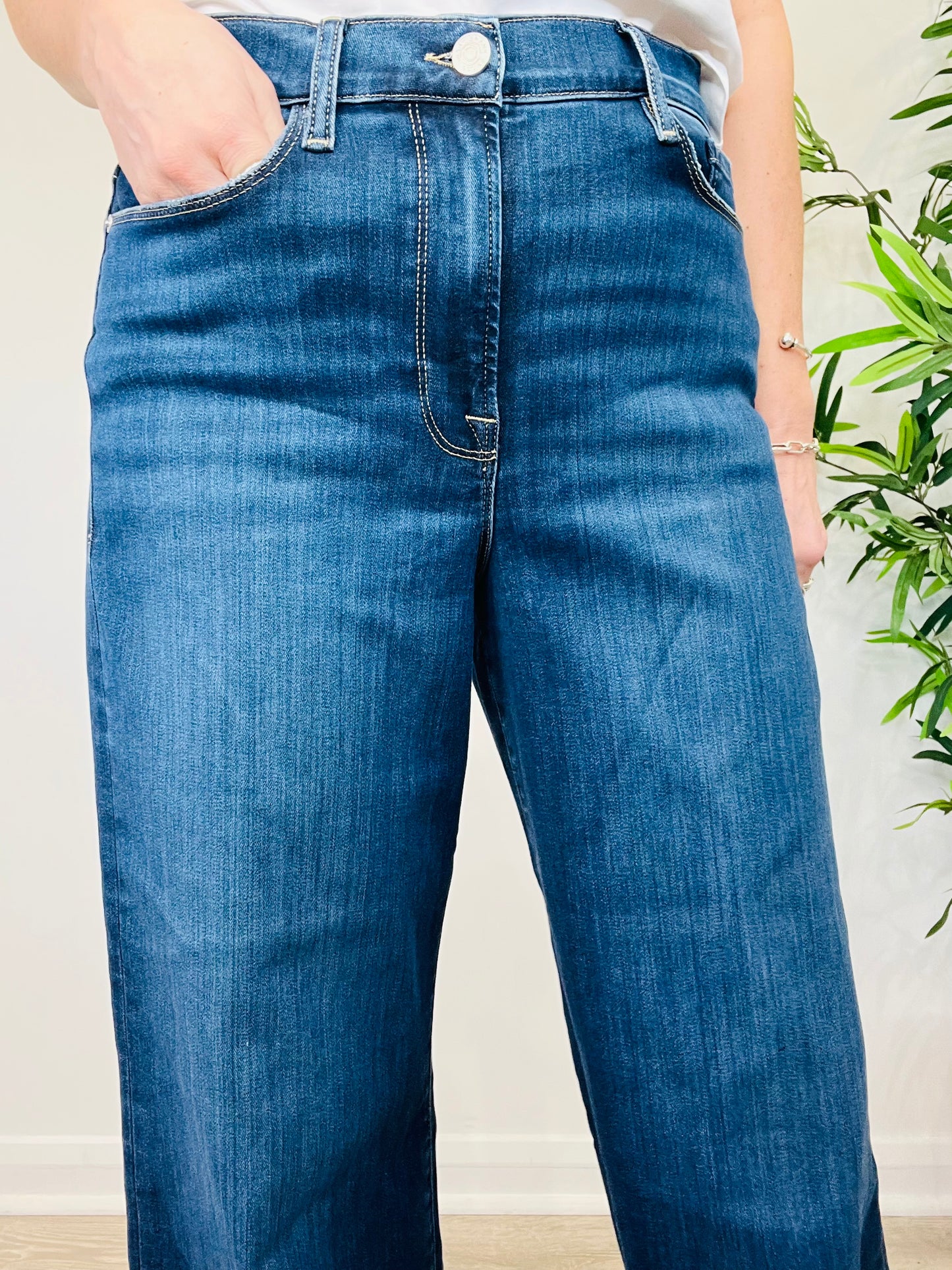 Le Slim Palazzo Jeans - Size 30