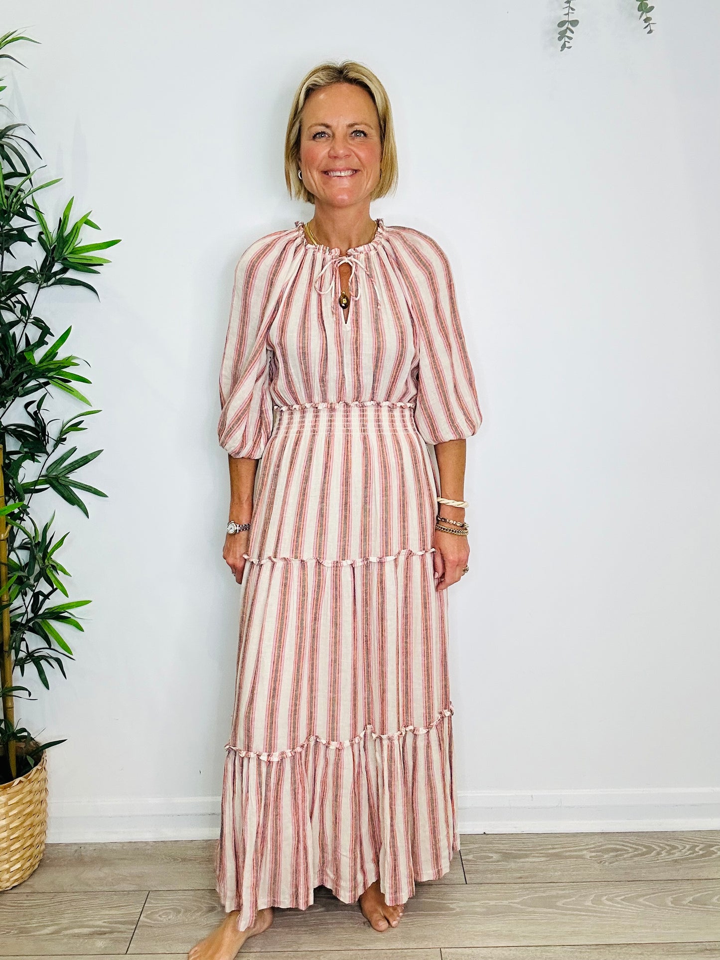 Striped Maxi Dress - Size XS