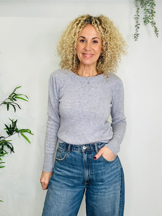 Wool Ribbon Tie Jumper - Size S