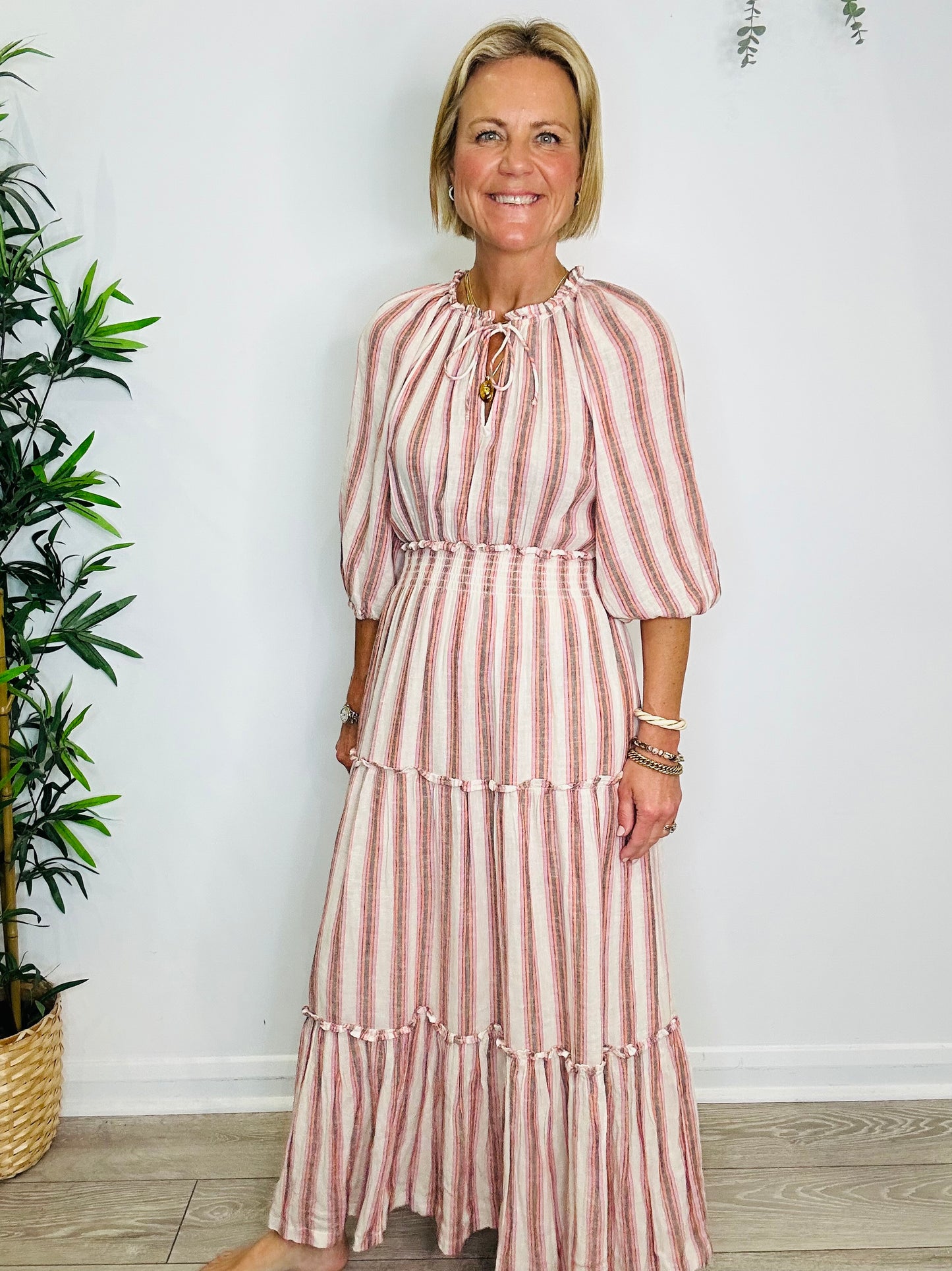 Striped Maxi Dress - Size XS