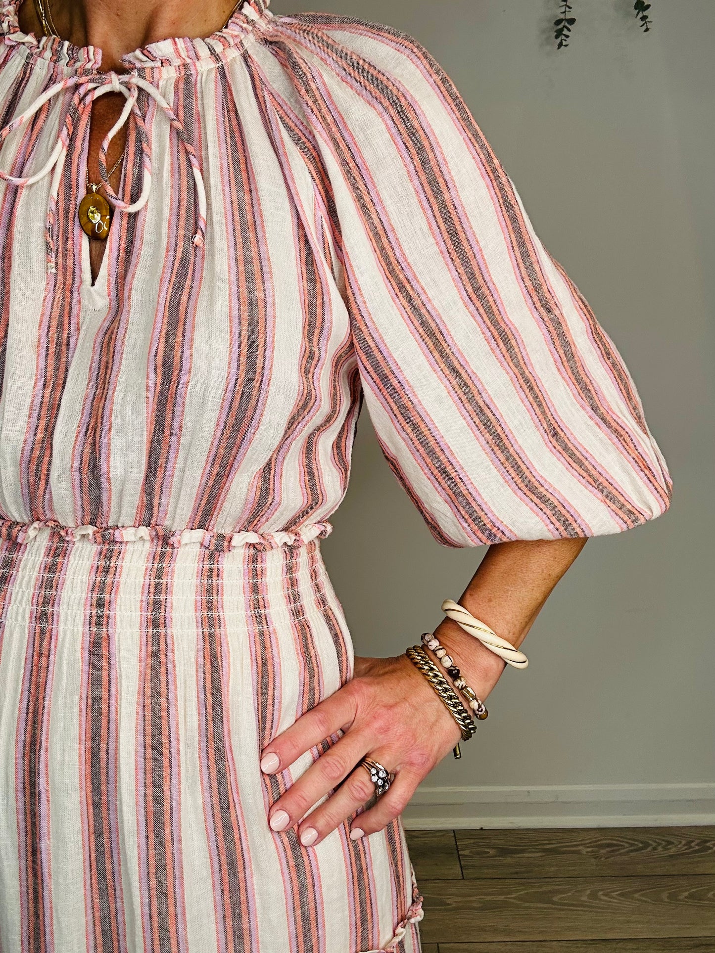 Striped Maxi Dress - Size XS